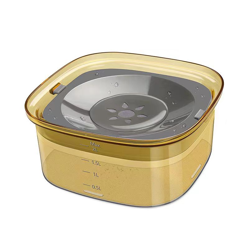 Dog Water Bowl 2L No Spill Dog Bowl Large Capacity Spill Proof Slow Water Feeder No Splash Dog Bowl Pet Water Dispenser Vehicle Carried Travel Slow Drinking Bowl For Messy Drinkers Cats