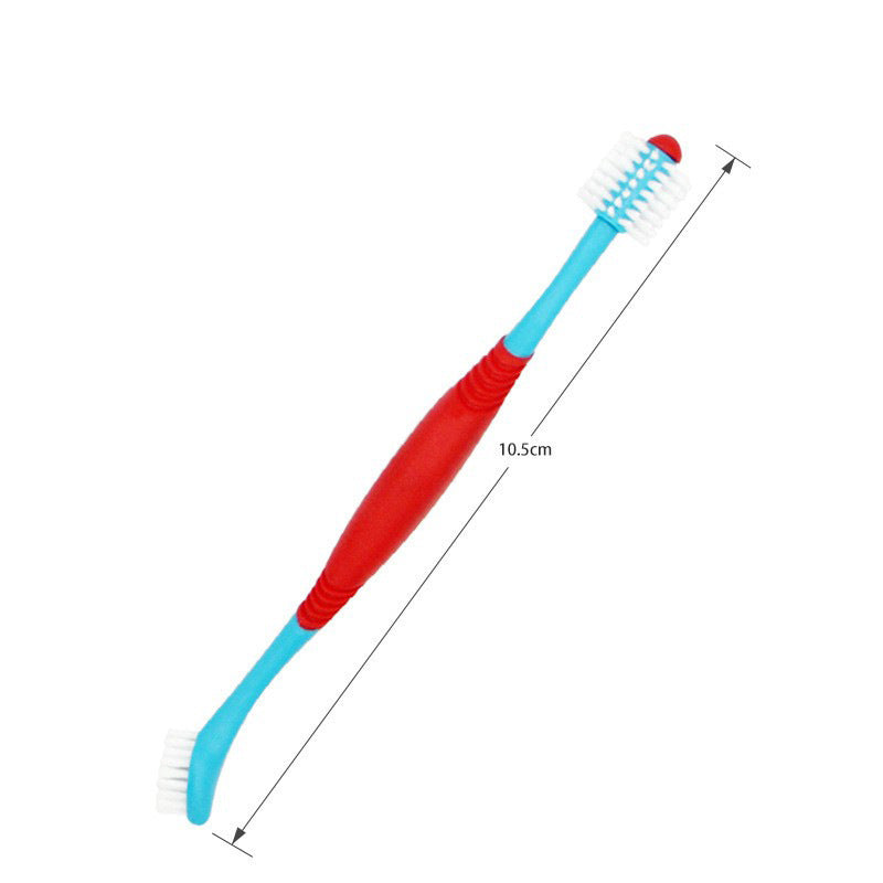 Pet Dental Supplies Fingers Double-headed Toothbrush Teeth Cleaning