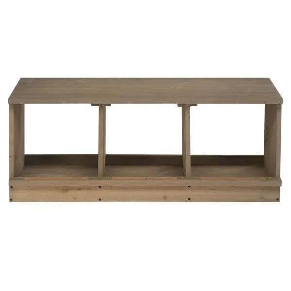 Nesting Boxes For Chickens, Wooden Chicken Nesting Box, Laying Eggs Nest Box For Chickens Hens Ducks, Gray, 3 Compartments