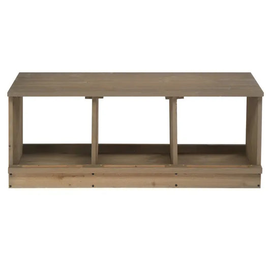 Nesting Boxes For Chickens, Wooden Chicken Nesting Box, Laying Eggs Nest Box For Chickens Hens Ducks, Gray, 3 Compartments